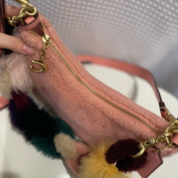 Like New Coach Pink Mira Shearling Crossbody Bag 🩷 - Picture 4 of 10